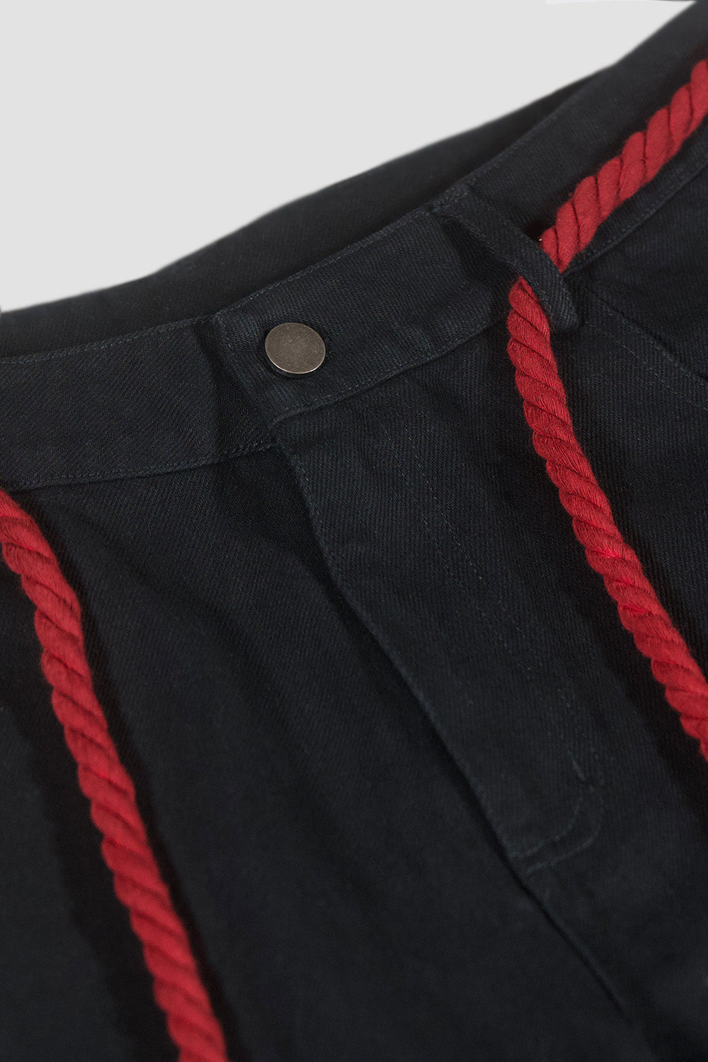 Light blue Hideout Core Baggy Jeans with relaxed fit, front pockets, and distressed details, styled for casual wear.