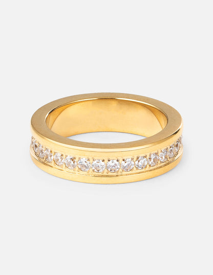 Elevated Faith Cross Eternity Gem Ring Set featuring multiple silver rings with cross and gemstone details, stylish and elegant.