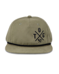 Off The Grid Surplus Crossbar Hat in loden color, stylish outdoor hat with a wide brim and breathable fabric.