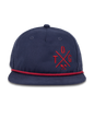 Navy Crossbar Hat by Off The Grid Surplus featuring a structured brim and adjustable strap for a casual, stylish look.