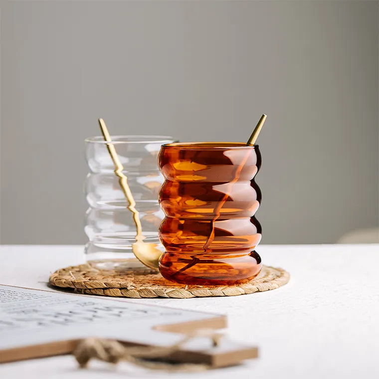 Handmade Amber Heat-Resistant Glass Cup
