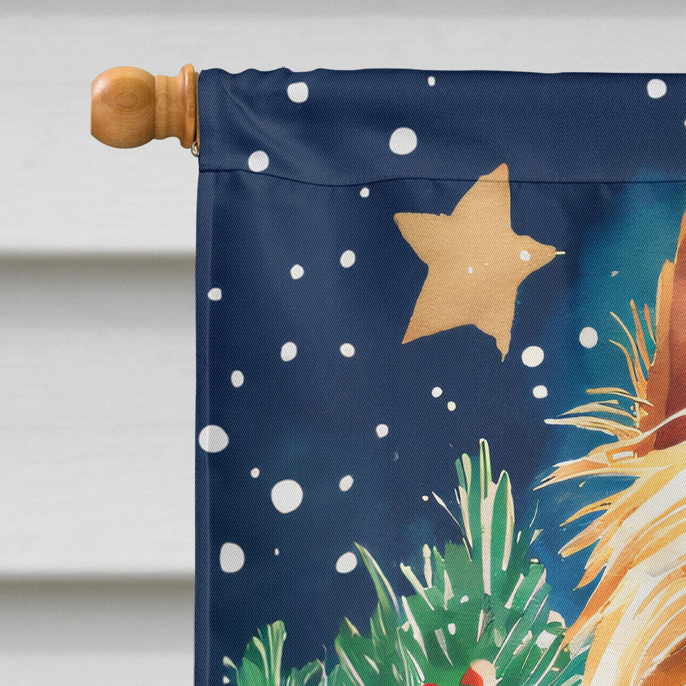 Yorkshire Terrier Yorkie Christmas house flag by Caroline's Treasures featuring festive dog design for outdoor decoration