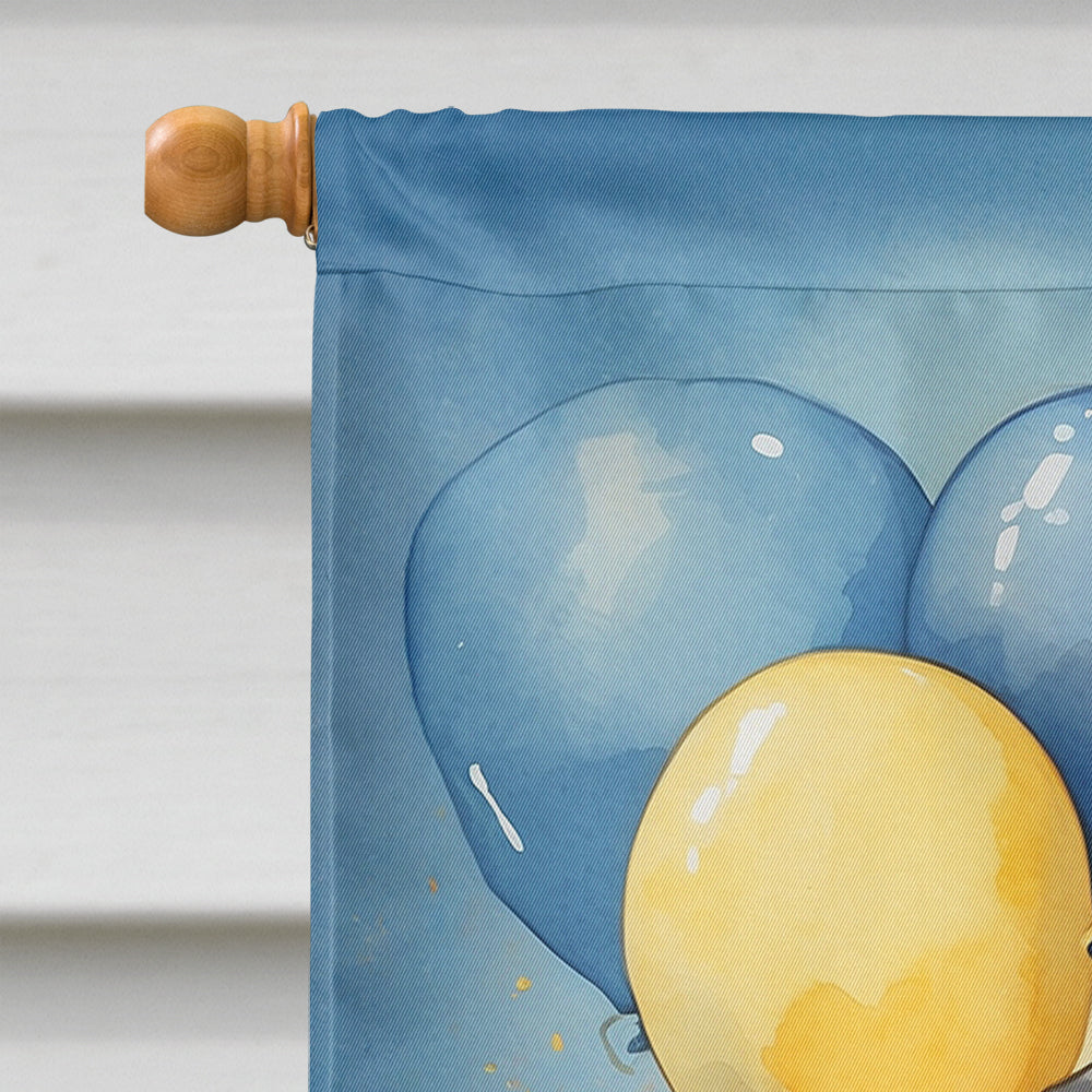 Entlebucher Mountain Dog Happy Birthday house flag by Caroline's Treasures, featuring a colorful dog design for outdoor display.