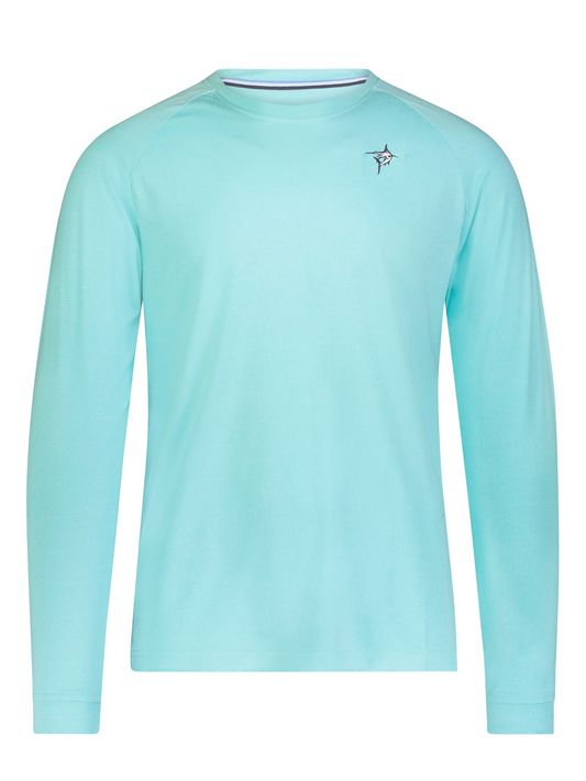 White Water Life Dockside Performance long sleeve shirt, lightweight and comfortable, shown in a natural outdoor setting