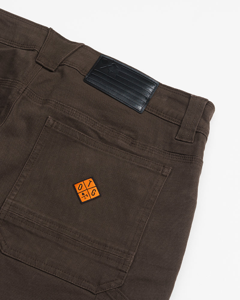 Dark brown Havok Shorts 10-inch from Off The Grid Surplus, flat lay image showing durable casual shorts with a relaxed fit.