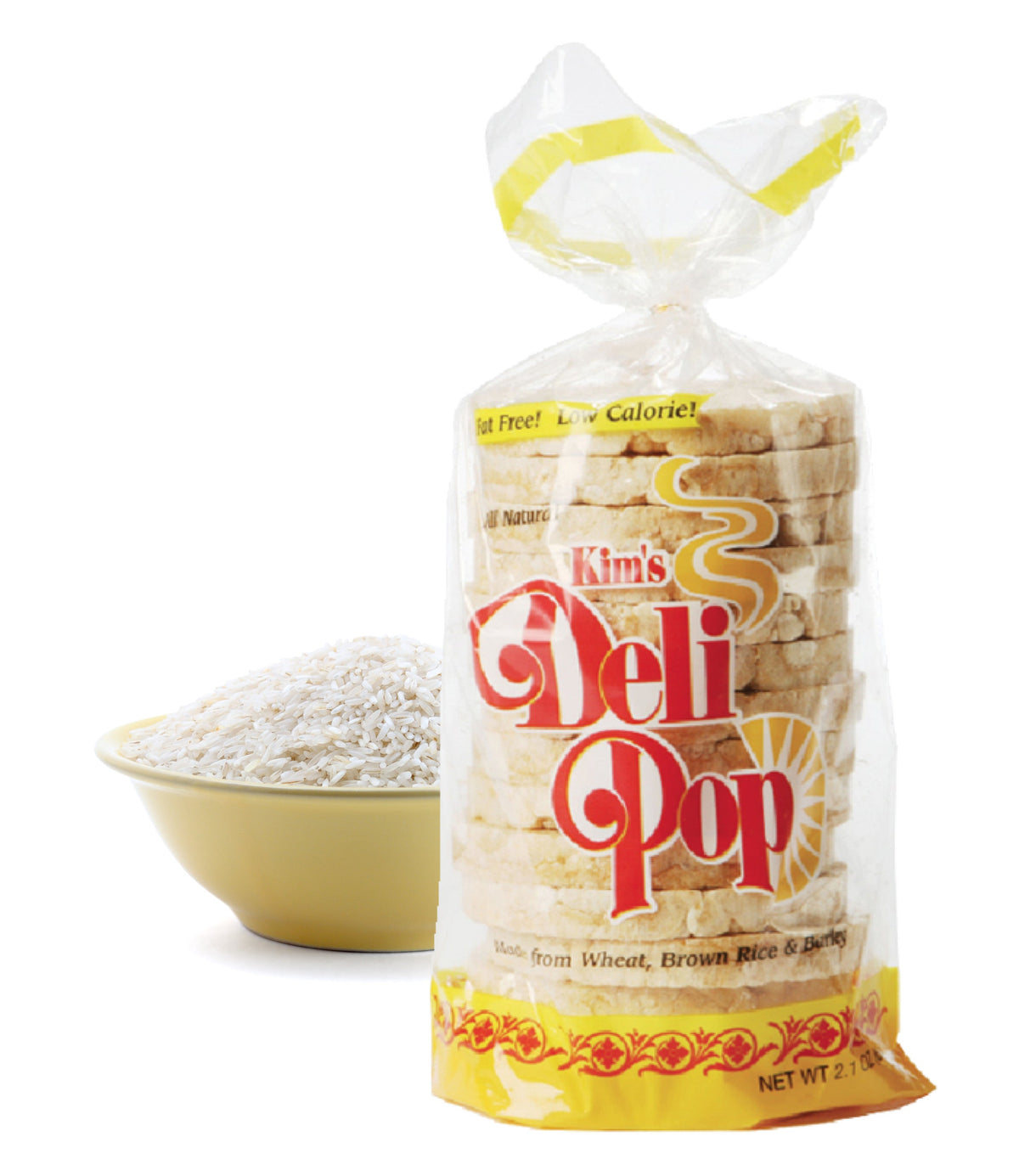 Kim's Magic Pop Delice Products in original flavor, crispy rice snack with airy texture and light seasoning, displayed in a bowl.
