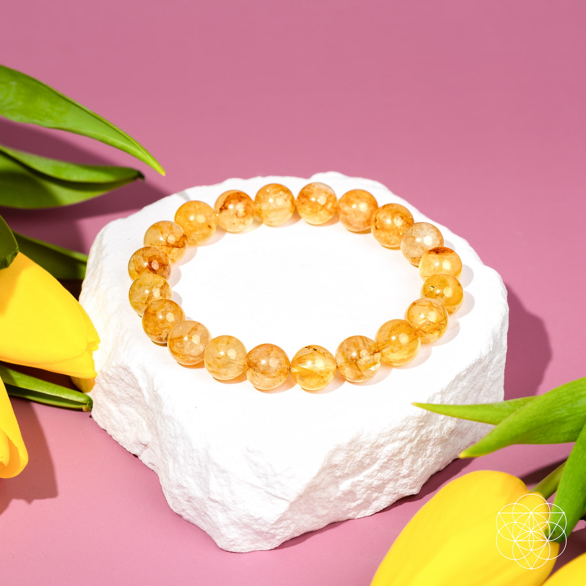 Golden Healer Quartz bracelet by Conscious Items featuring polished golden stones on a delicate string.