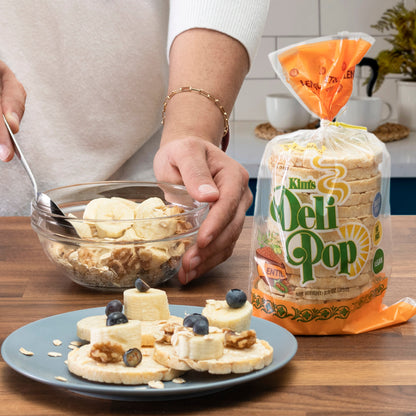 Kim's Magic Pop Kim's Deli Pop Lentil flavor snack in a bright, colorful bag featuring lentil chips and vibrant product branding.