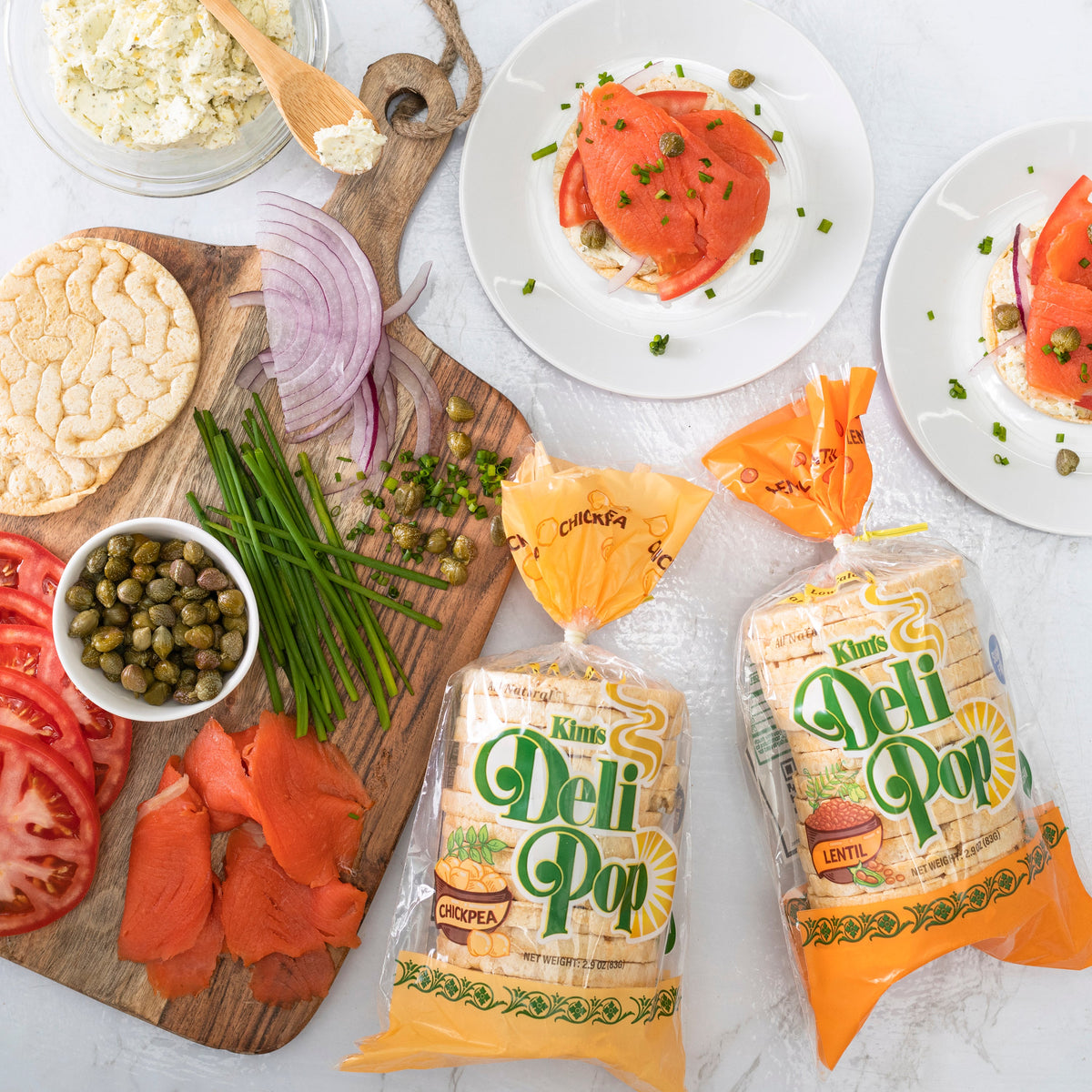 Kim's Magic Pop Kim's Deli Pop Chickpea & Lentil Combo snack bag with colorful packaging and clear product branding.