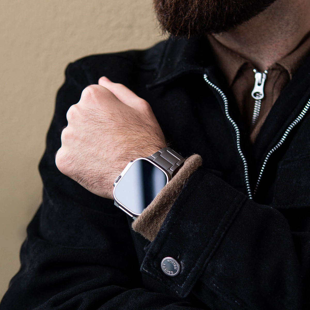 Robust Titanium Band T01, sleek and polished titanium ring with a smooth finish, displayed on a neutral background.