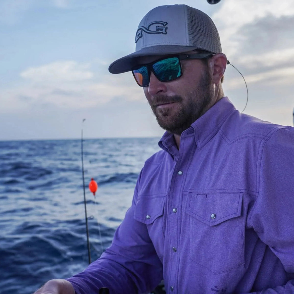 GameGuard Smoke Cap with Glacier mesh back, adjustable meshback cap featuring a stylish smoke-colored design.