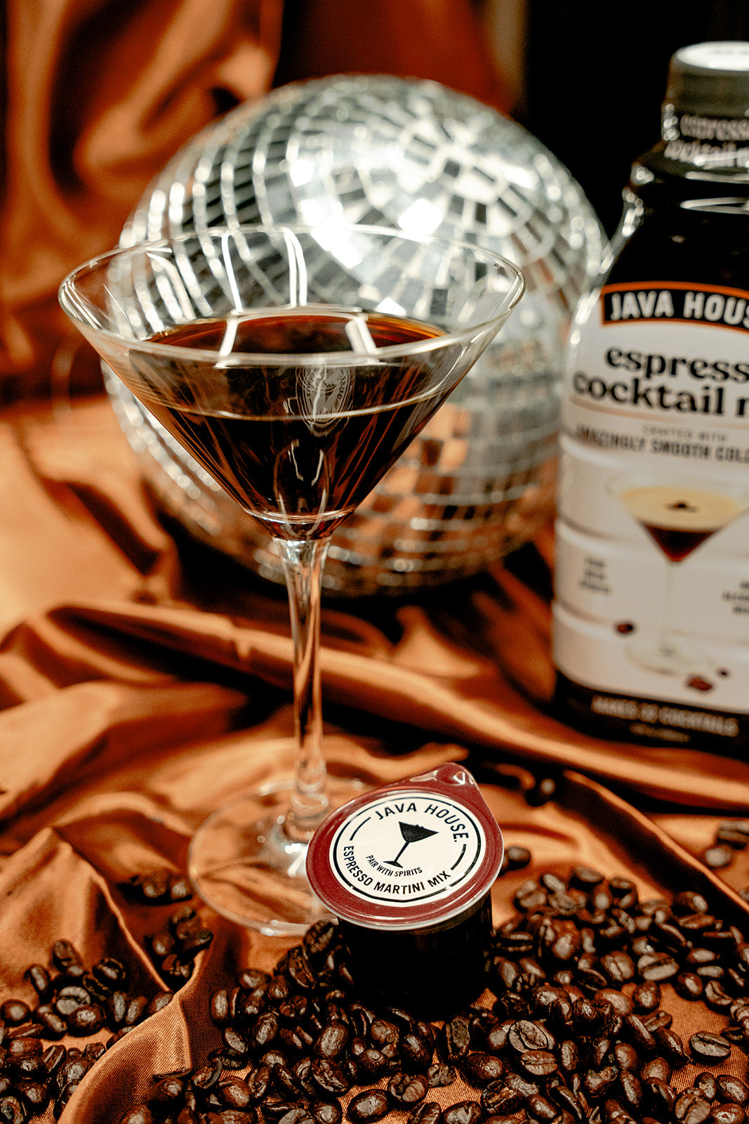 Java House Cold Brew Espresso Martini Mix peel and pour pods in a box, ready to make flavorful espresso martinis at home.