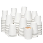 JOLLY CHEF 300 Pack Disposable Coffee Cups 10 oz Versatile White Hot Beverage Cups for Party Office Home Travel