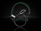 Dark green and black Coldest Paracord handle accessory with durable woven design on a dark background