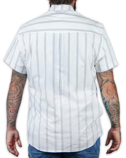 White Off The Grid Surplus Daryll SS Shirt, short sleeve casual shirt with a clean design and button closure.