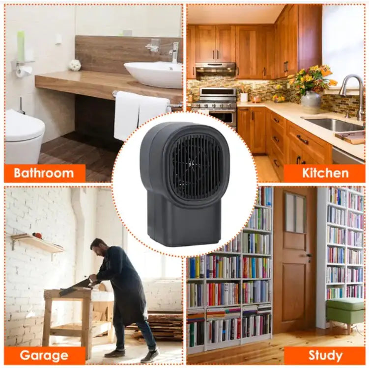500W Portable Electric Space Heater Mini Desktop Fan Heater Personal Small Space Heater For Home Office