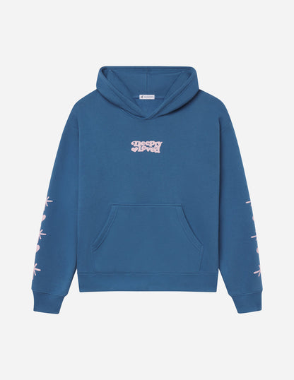 Unisex hoodie from Elevated Faith with "Deeply Loved" printed design, cozy fit, and soft fabric in a casual style.
