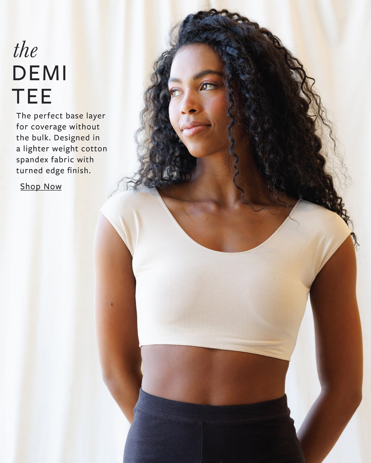 Downeast Demi Tee, casual fitted t-shirt for women, soft fabric in a versatile style, shown in a front view.