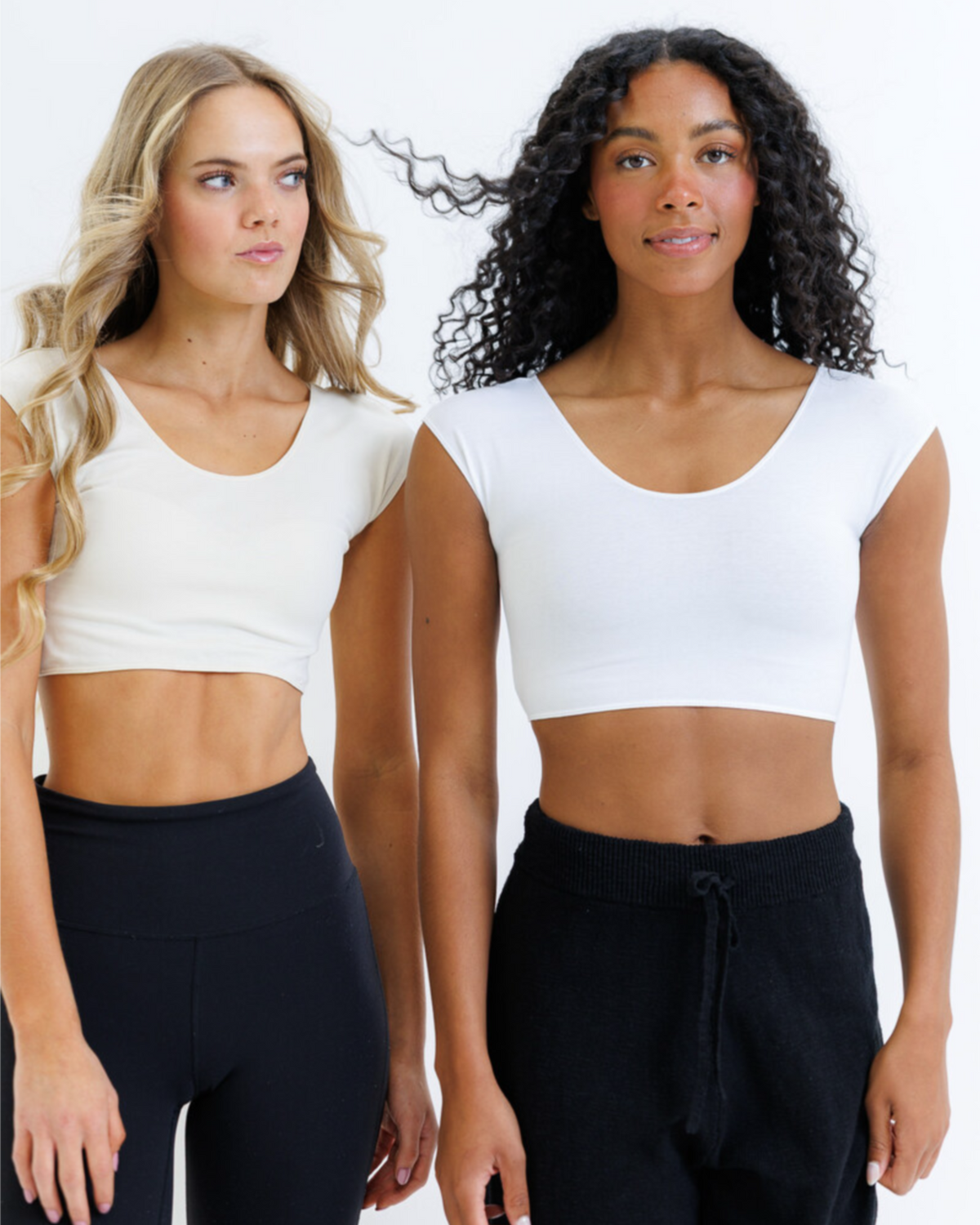 Downeast Demi Tee in soft fabric, featuring a classic crew neck and short sleeves, displayed on a plain background.