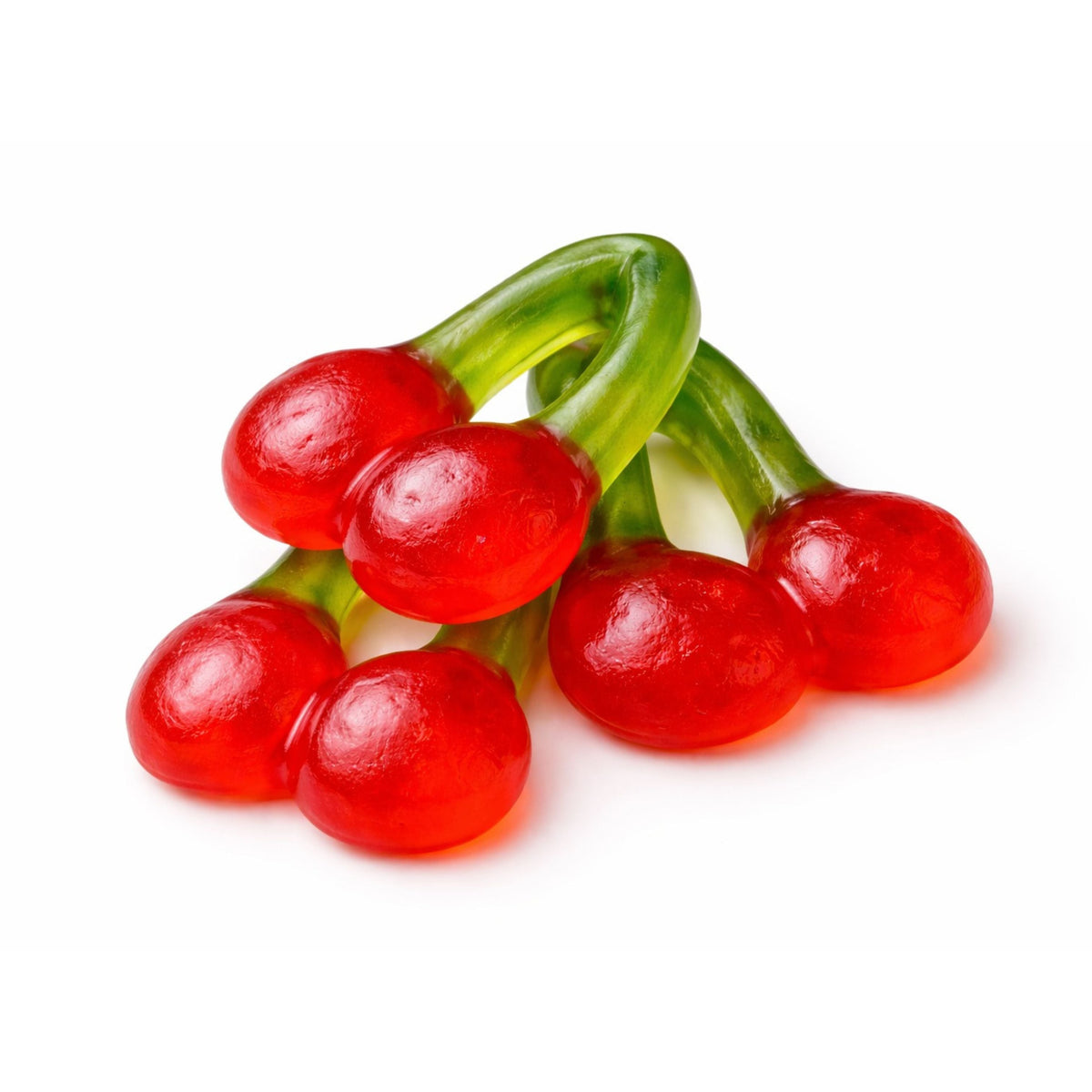 Box of Haribo Gummi Happy Cherries from Candy In Bulk showing colorful cherry-shaped gummy candies in a decorative box.