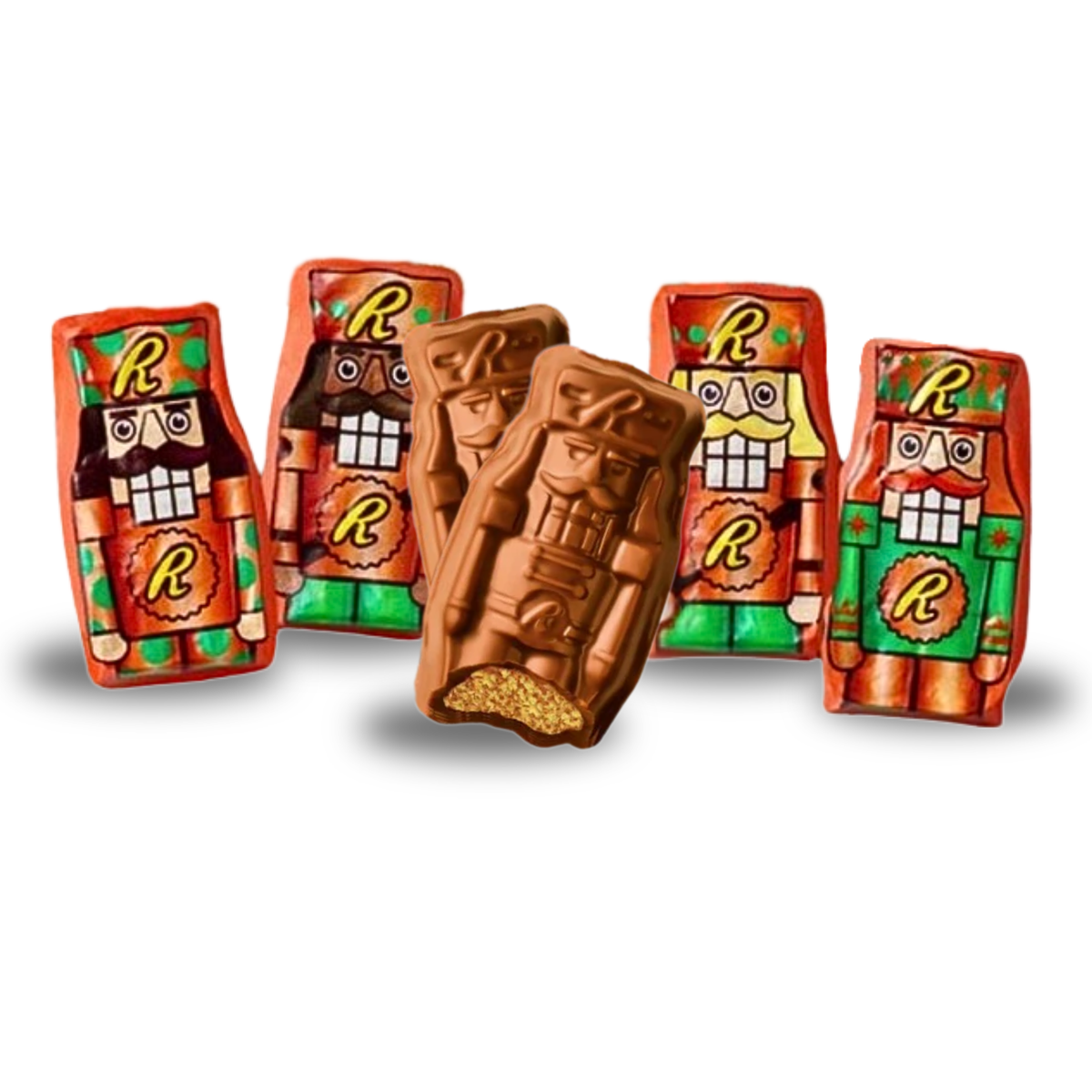 Reese's Milk Chocolate Peanut Butter Nutcrackers in a bulk candy box, featuring chocolate-coated peanut butter treats from Candy In Bulk.
