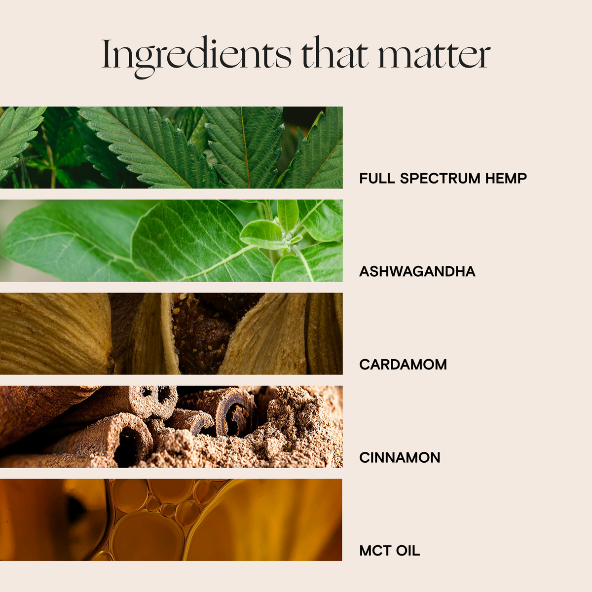 Foria De-Stress Blend oils and tinctures with natural ingredients, displayed in a clear bottle with herbal components and dropper.
