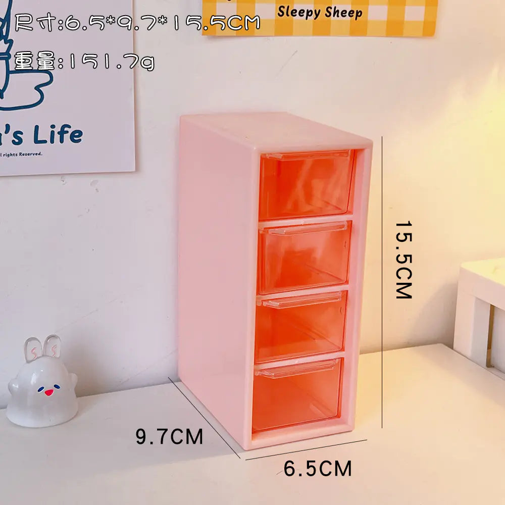 Korean Cute Desktop Storage Organizer with Four Slots