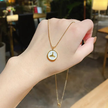 Minimalist Titanium Steel Pearl Heart Pendant Necklace