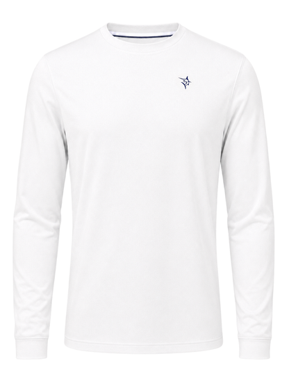 White Water Life Dockside Performance long sleeve shirt shown, featuring lightweight fabric and casual fit for outdoor activities.