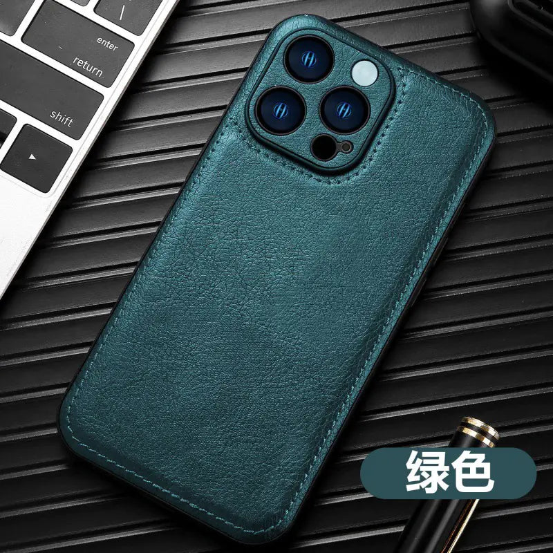 iPhone 15 Pro Max Leather Case with Retro Design
