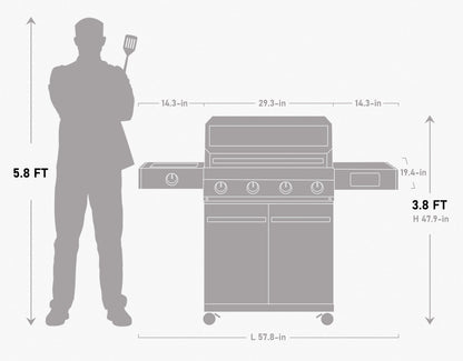 Eminence 405 | Chic Clearview Smart Stainless Gas Grill