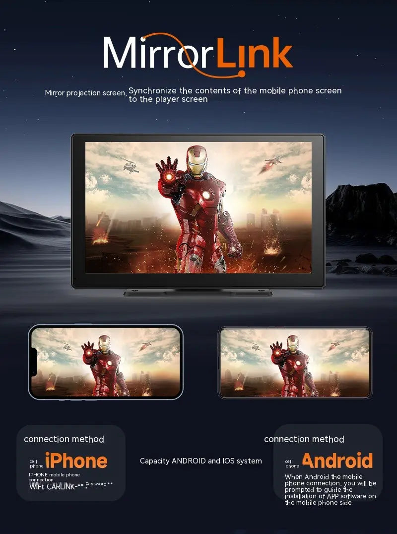 9-inch Carplay Driving Recorder Portable