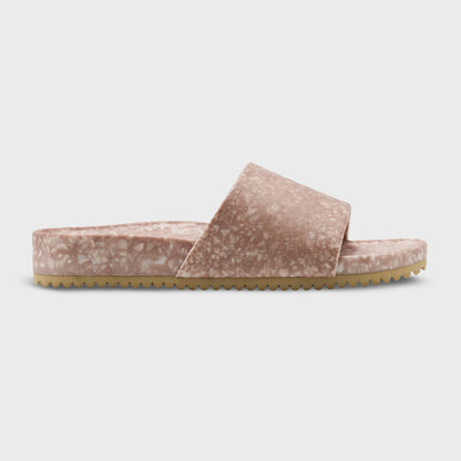 Fleks East Beach Slide in Blushed color, single-profile design, showcasing comfortable slip-on footwear with a casual summer style.