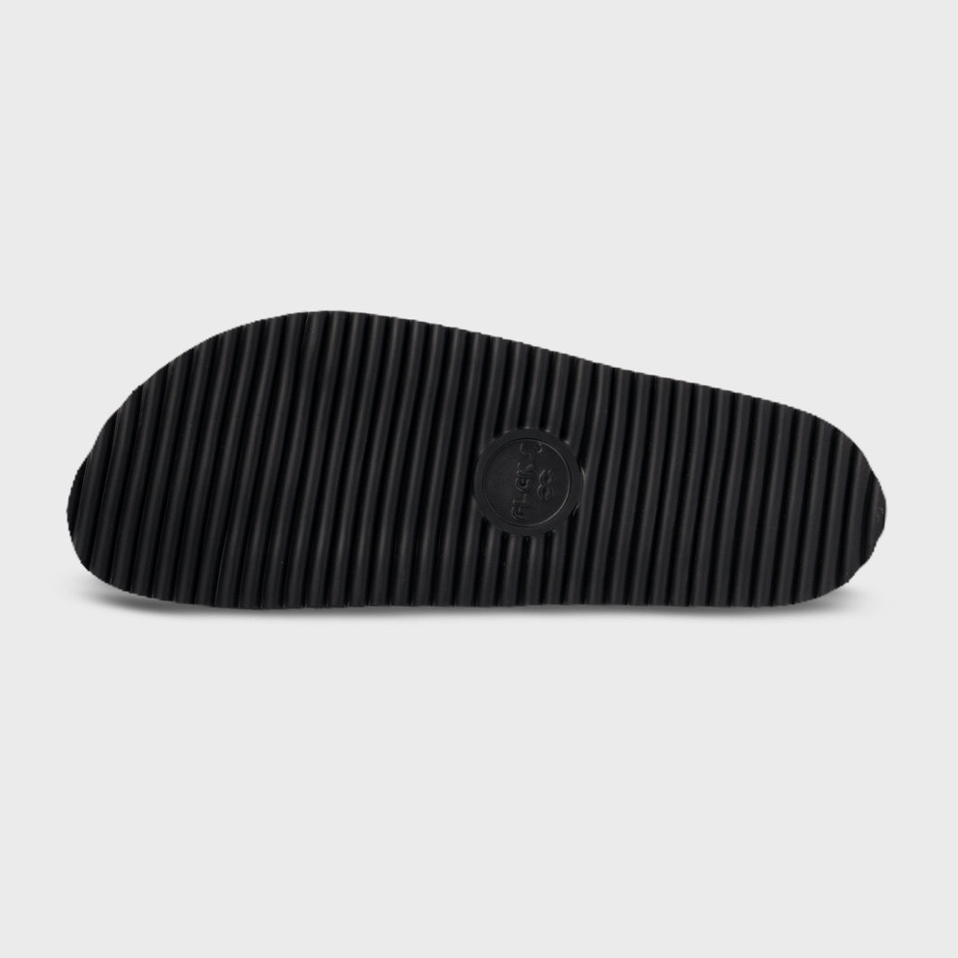 Fleks East Beach Slide in Night color with rubber outsole, casual slip-on sandal for warm weather and beach wear.