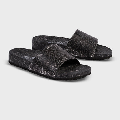 Fleks East Beach Slide in Night color, showcasing the casual slip-on sandal with cushioned strap and textured outsole.