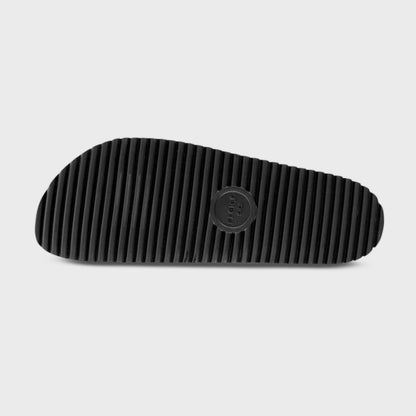 Fleks East Beach Slide Platform in Night color, showing the stylish slide with platform sole and textured outsole.