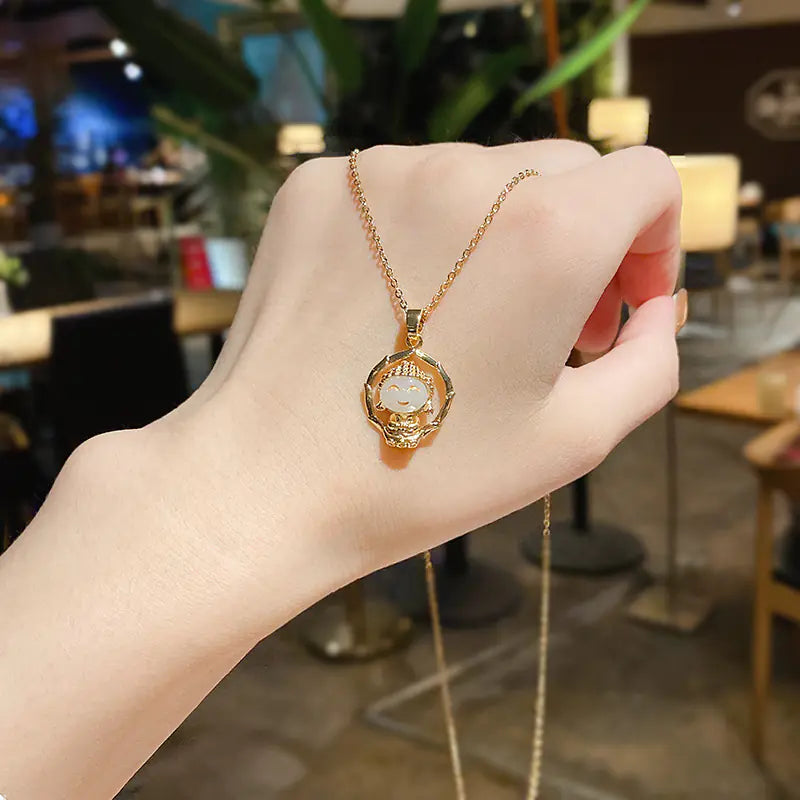 Minimalist Titanium Steel Pearl Heart Pendant Necklace