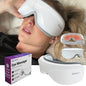 iReliev Relaxable™ Eye Massager with Heat showing a sleek black device designed for soothing eye massage and relaxation.