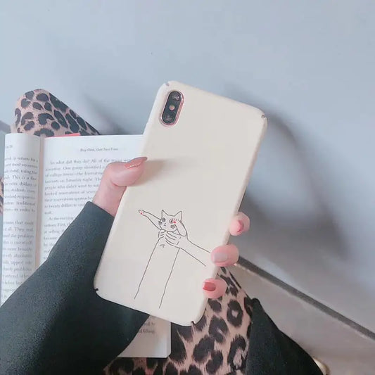 Cartoon Cat Phone Case for XS Max/XR Models