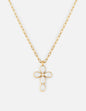 Elevated Faith Eternal Light Cross paperclip chain necklace with a delicate cross pendant on a sleek silver chain.