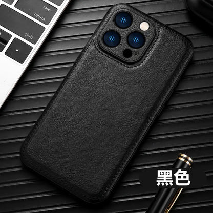 iPhone 15 Pro Max Leather Case with Retro Design