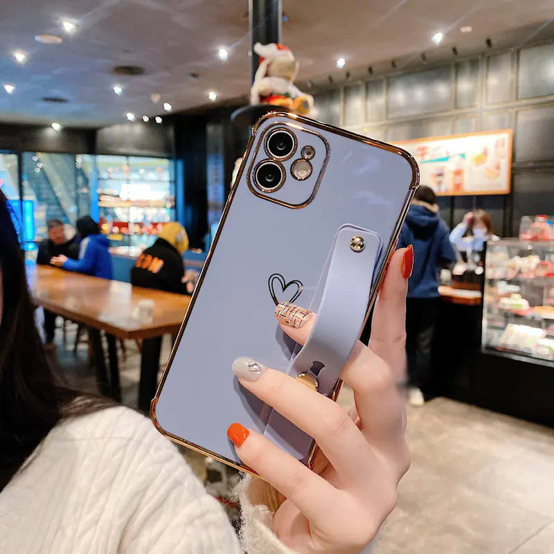 Electroplating Love Case & Wristband for iPhone 12/11 Pro