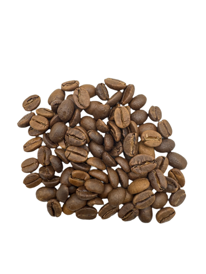 Roasted India Monsooned Malabar coffee beans from Good Brothers Coffee LLC, ideal for drip or espresso brewing.