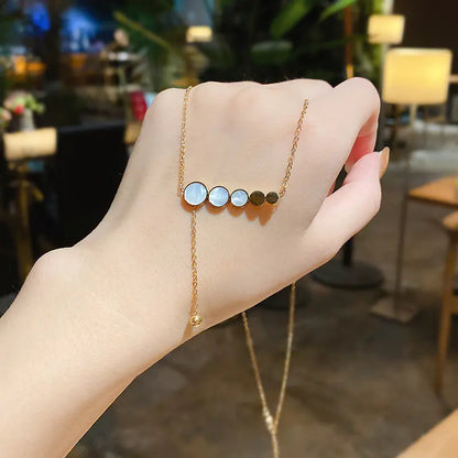 Minimalist Titanium Steel Pearl Heart Pendant Necklace