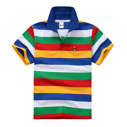 CUHK Children's Cotton Striped Polo Shirt