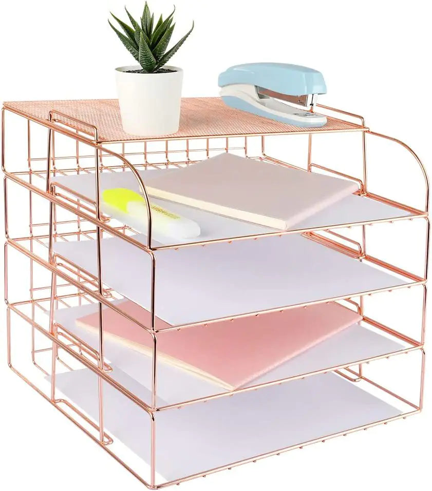 Office Desktop File Organizer and Storage Basket