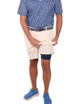 Tan White Water Life Freeport Short with liner, lightweight and effortless performance swim shorts for active water sports.