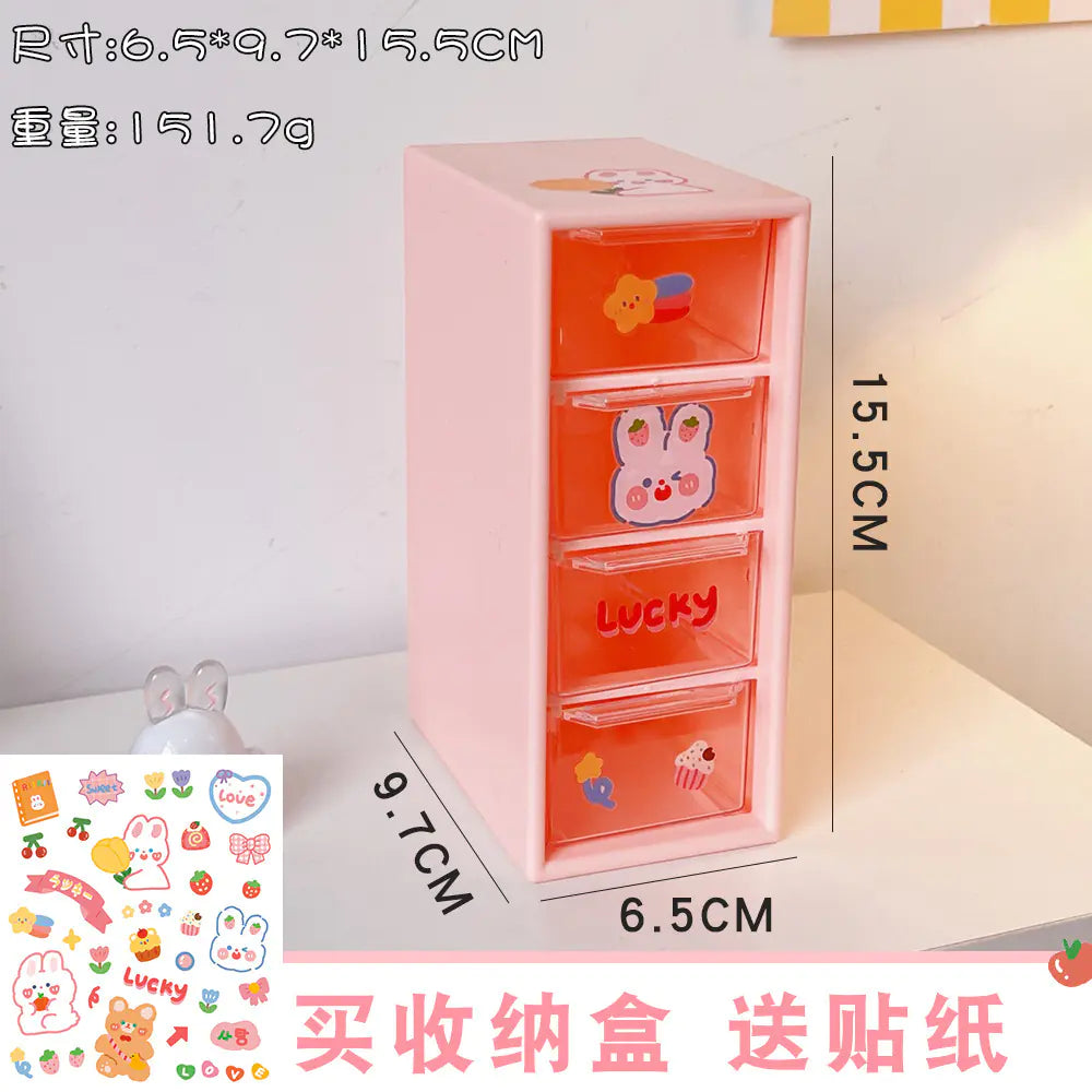 Korean Cute Desktop Storage Organizer with Four Slots