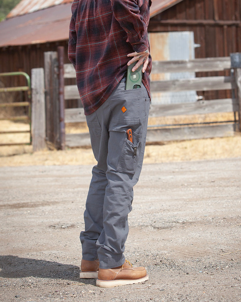 Off The Grid Surplus Trailblazer Taper Fit Pants in Castlerock, showcasing durable fall-ready style with tapered design and rugged fabric.