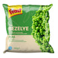 Canned Feast Donuk Bezelye peas in 450g container, showing bright green cooked peas ready for meal preparation.
